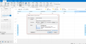 Publish Calendar from Outlook