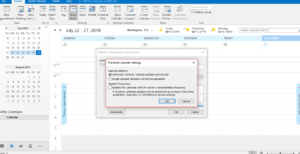 Published Calendar Setting in Outlook