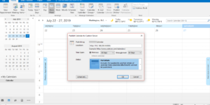 Publishing full calendar in Outlook