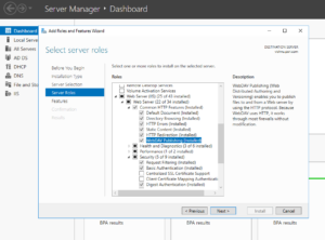 installing WebDAV role in windows server